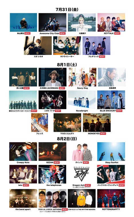 「ビバラ！オンライン 2020」出演アーティスト一覧