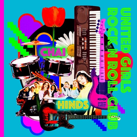 CHAI / HINDS「UNITED GIRLS ROCK'N'ROLL CLUB」配信ジャケット