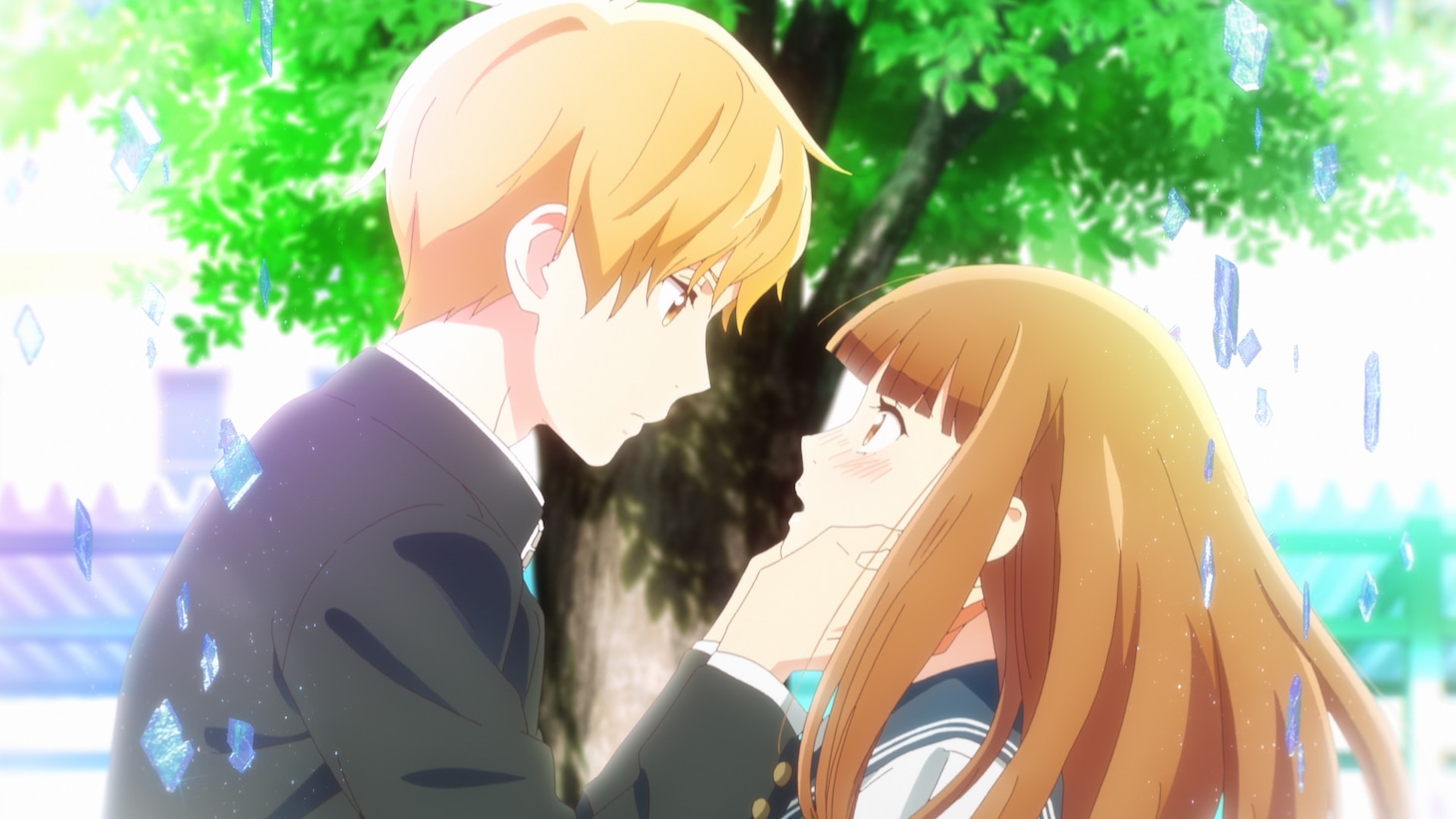 アニメ映画「思い、思われ、ふり、ふられ」のワンシーン。 (c)2020 アニメ映画「思い、思われ、ふり、ふられ」製作委員会 (c)咲坂伊緒 / 集英社