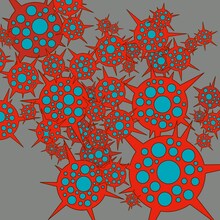 キノコホテル「赤い花・青い花 / 銀色モノクローム」配信ジャケット