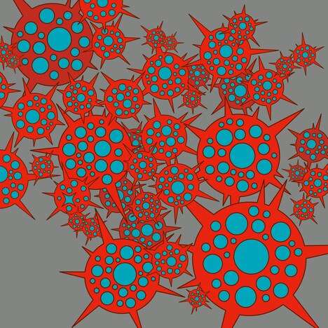 キノコホテル「赤い花・青い花 / 銀色モノクローム」配信ジャケット