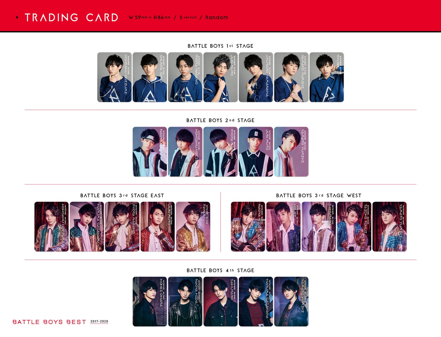 BATTLE BOYS「BATTLE BOYS BEST 2017-2020」トレーディングカードサンプル画像