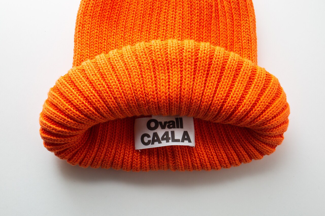 CA4LA OVALL コラボ オレンジ ニット帽