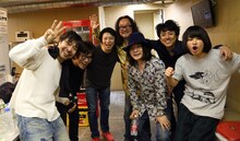 左から曽我部恵一、岸田繁、大工原幹雄、大田譲、直枝政広、田中貴、岡本啓佑。（撮影：染谷高司）