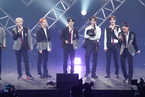 JO1「JO1 2ndシングル『STARGAZER』ショーケースイベント」の様子。 (c)LAPONE ENTERTAINMENT