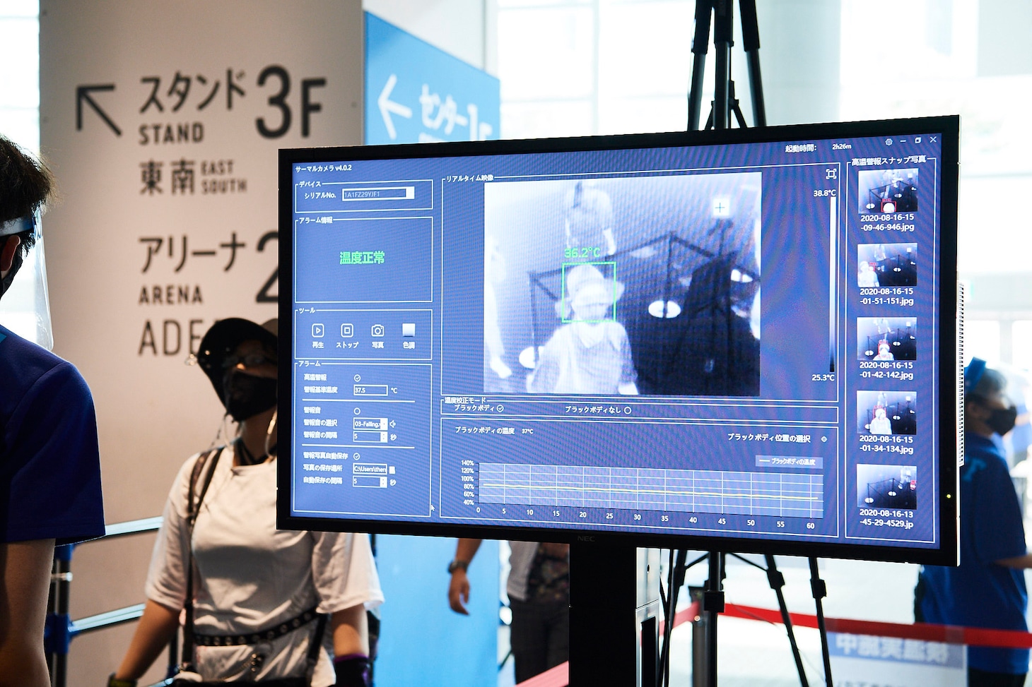 会場で講じられた感染症対策の様子。（Photo by KEIKO TANABE）
