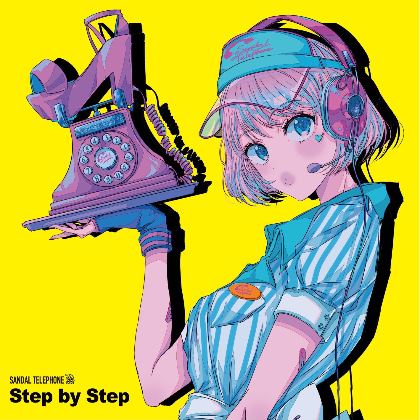 サンダルテレフォンの最新作「Step by Step（A盤）」のジャケット。