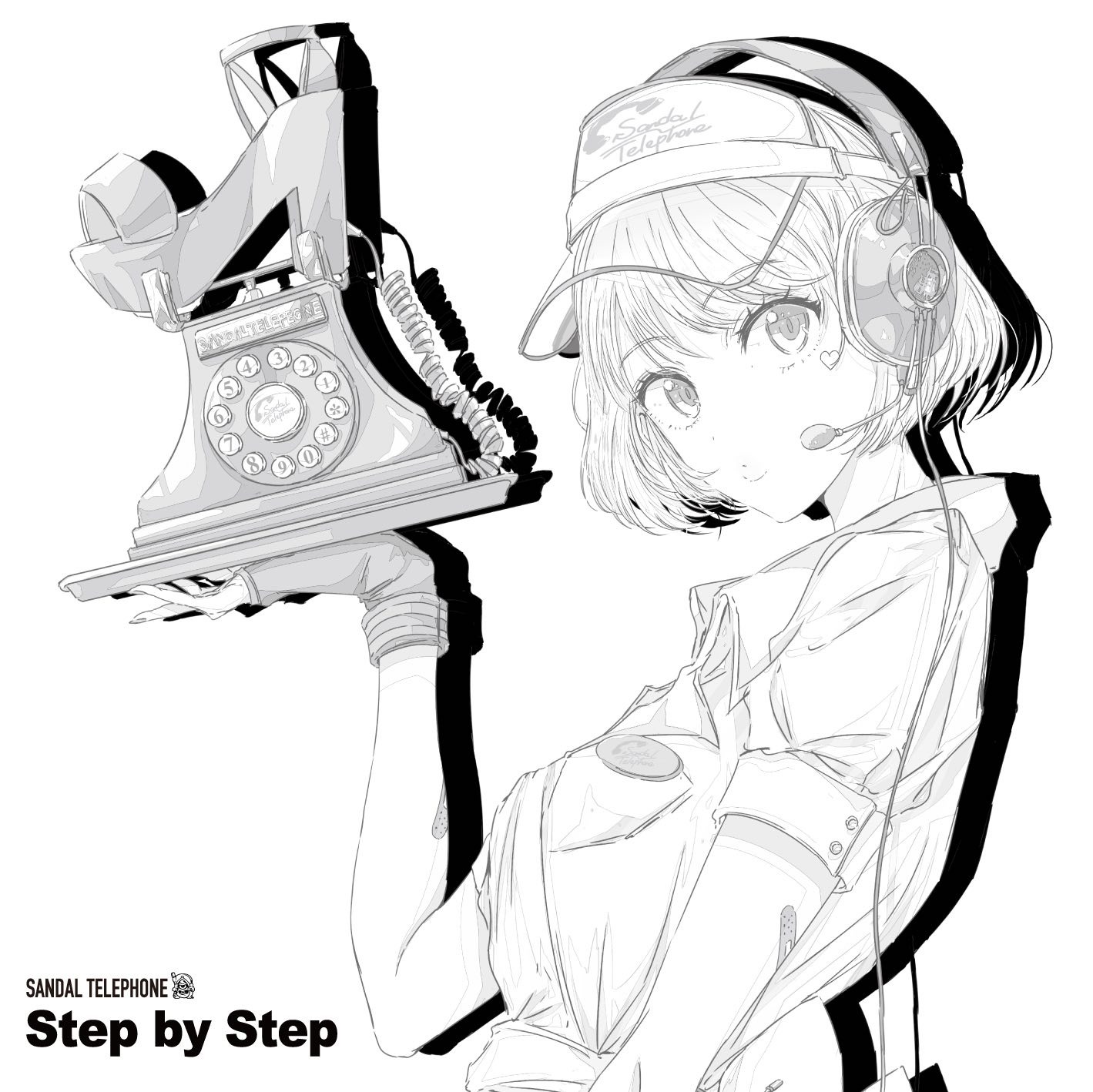 サンダルテレフォンの最新作「Step by Step（B盤）」のジャケット。