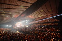 2015年2月に東京・国立代々木競技場第一体育館で行われた単独公演「でんぱーりーナイト de パーリー」の様子。