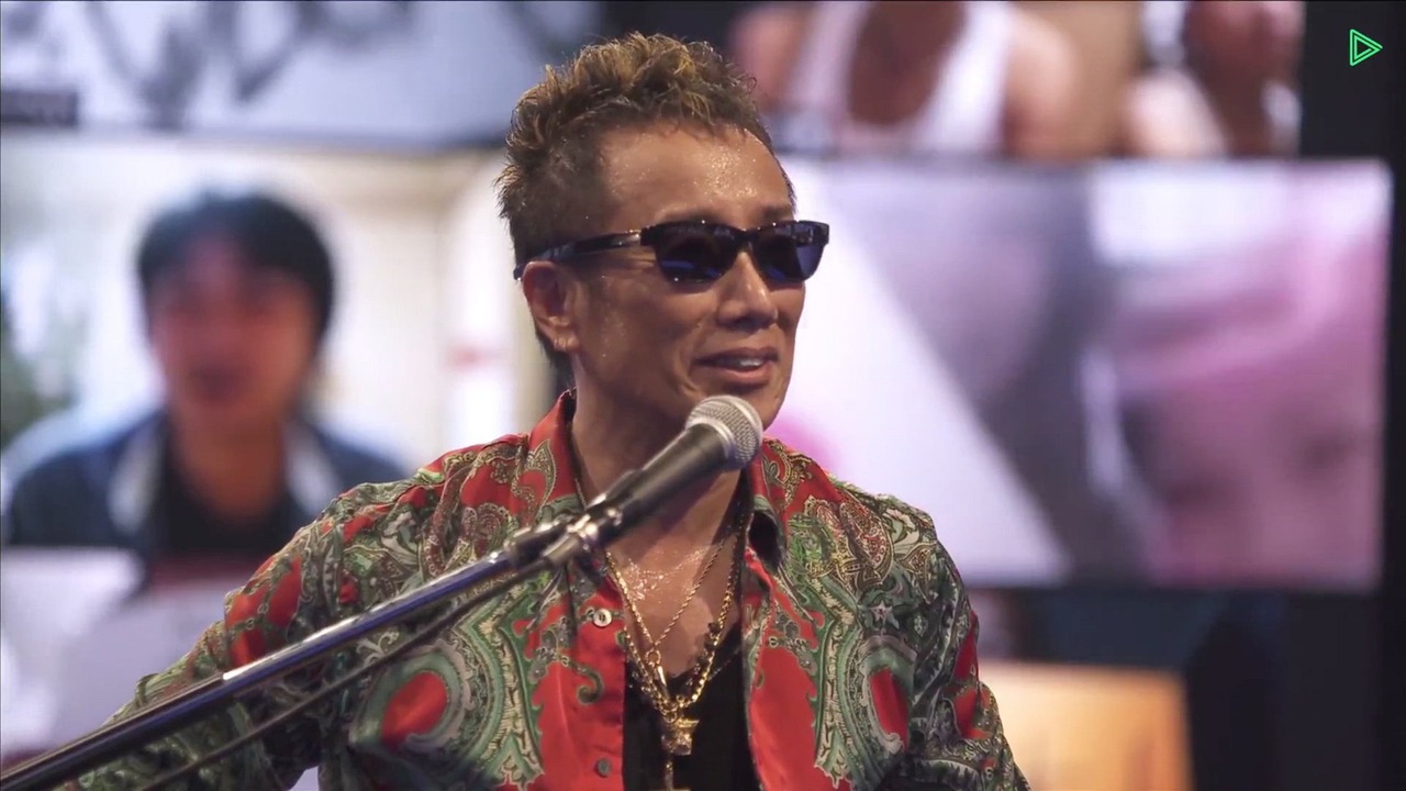 長渕剛「ALLE JAPAN」配信中の様子。（画像提供：LINE LIVE-VIEWING）