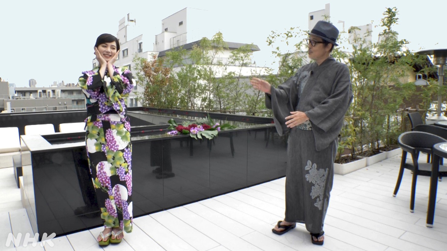 NHK BSプレミアム「The Covers」MCのリリー・フランキー、池田エライザ。（写真提供：NHK）