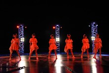 超ときめき▽宣伝部「よ～し！それなら！さいたまスーパーアリーナのセンターから、私たち超ときめき▽宣伝部です！」の様子。