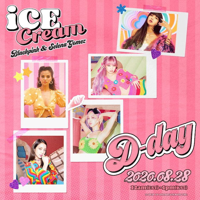 BLACKPINK「Ice Cream（with Selena Gomez）」d-dayビジュアル