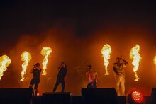 左からAK-69、R-指定、SWAY、MC TYSON。