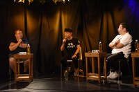 左から川上アキラ、並木愼一郎、湯浅洋。