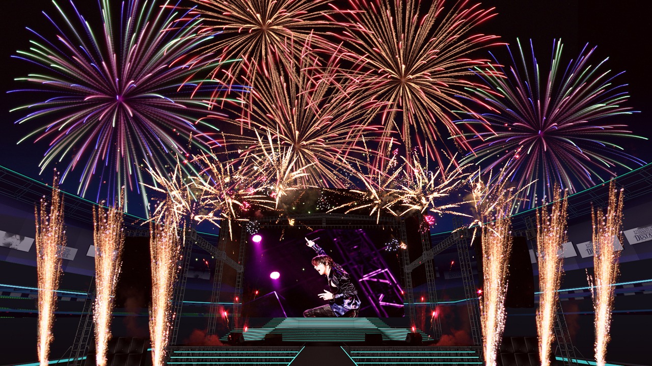 「KYOSUKE HIMURO 60th ANNIVERSARY ONLINE HANABI LIVE "DISTANCE"」のイメージ。
