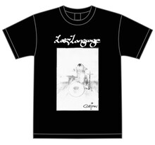 GEZAN「Last Language ～30 hours drumming～」Tシャツ（黒）のデザイン。