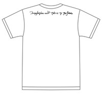 GEZAN「Last Language ～30 hours drumming～」Tシャツ（白）のデザイン。