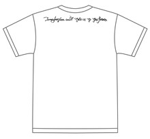 GEZAN「Last Language ～30 hours drumming～」Tシャツ（白）のデザイン。