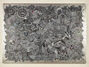 「FREESTYLE 2020 大野智 作品展」に展示されている巨大細密画。