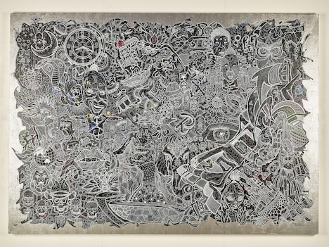 「FREESTYLE 2020 大野智 作品展」に展示されている巨大細密画。