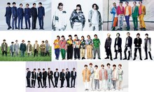 「テレ東音楽祭 2020秋（仮）」出演アーティスト第1弾。左上からV6、NEWS、関ジャニ∞、Hey! Say! JUMP、Kis-My-Ft2、A.B.C-Z、Snow Man、なにわ男子。