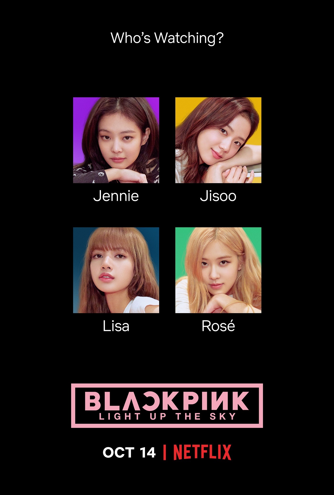 Netflixオリジナルドキュメンタリー「BLACKPINK ～ライトアップ・ザ・スカイ～」10月14日（水）より独占配信開始。