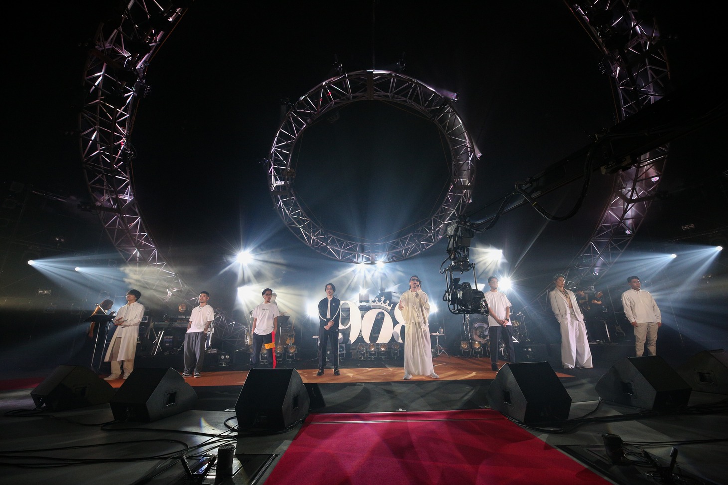 左から三浦大知、ZORN、PUNPEE、JQ（Nulbarich）、KREVA、tofubeats、MIYAVI、AKLO。（Photo by Teppei Kishida、Riei Nakagawara）