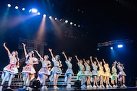 虹のコンキスタドール「無観客"Summer"ワンマンLIVE The Beginning of 12Stories」の様子。