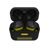 「hide TRUE WIRELESS STEREO EARPHONES」“rocket dive Type”イヤフォンと充電ケース。