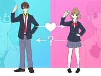 作詞テーマ「100%の確証がないと思いを伝えられない男子または相手の女子」の相関図。