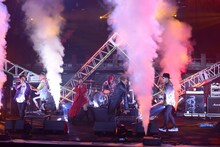 「JAM Project 20th Anniversary Special JAM FES.〈JAPAN ANISONG MEETING FESTIVAL〉」の様子。