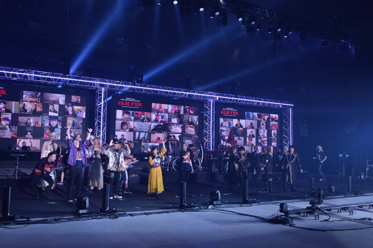 「JAM Project 20th Anniversary Special JAM FES.〈JAPAN ANISONG MEETING FESTIVAL〉」の様子。