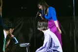コメントを確認するDorian、KAYO-CHAAAN、脇田もなり(左から)。