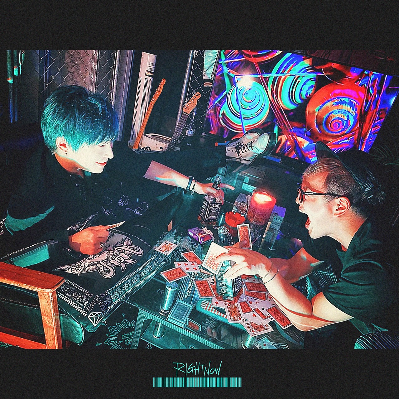 ハシバタカナリ「RIGHT NOW feat. Kent Yamaguchi」配信ジャケット