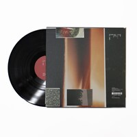 折坂悠太「たむけ」アナログ盤ジャケットと盤面（裏）。