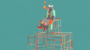 神山羊「Laundry」ミュージックビデオのワンシーン。