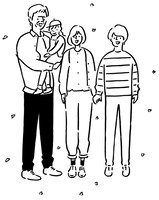 長場雄が「監察医 朝顔」台本に描き下ろしたイラスト。