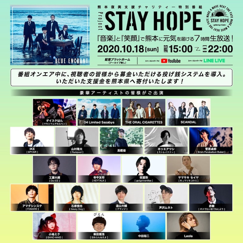 「project STAY HOPE」告知ビジュアル