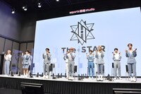 「JO1アルバム発売＆オンライン単独ライブ開催決定 概要発表＆取材会」の様子。