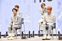 「JO1アルバム発売＆オンライン単独ライブ開催決定 概要発表＆取材会」の様子。