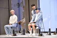 「JO1アルバム発売＆オンライン単独ライブ開催決定 概要発表＆取材会」の様子。