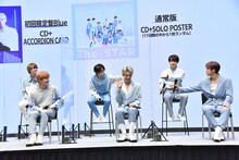 「JO1アルバム発売＆オンライン単独ライブ開催決定 概要発表＆取材会」の様子。