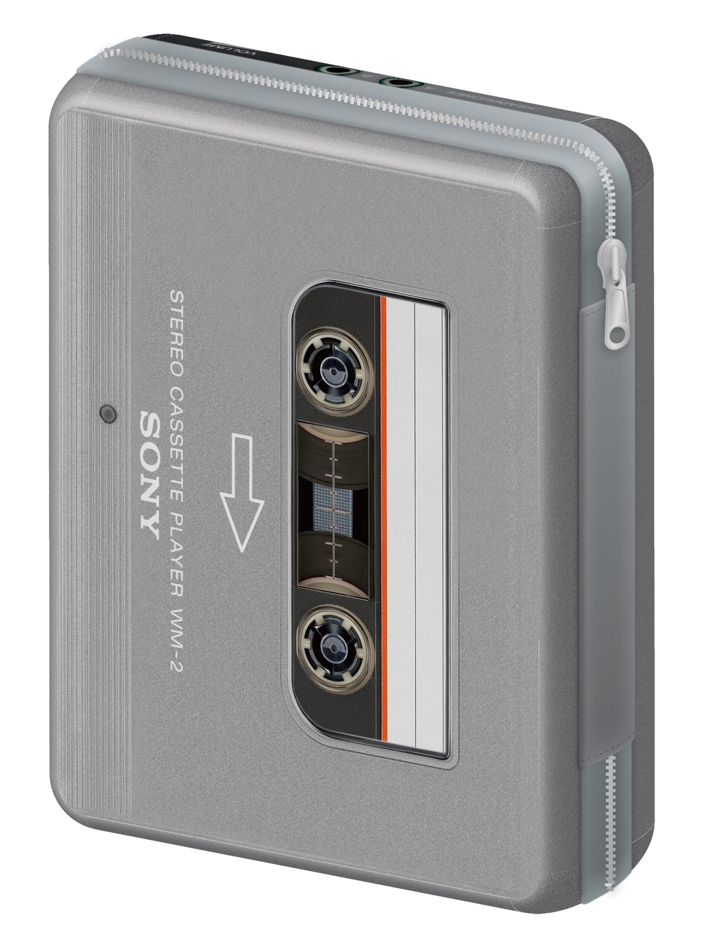 「WalkmanII」を模したポーチ。