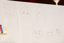 小林歌穂が描いたエビ中メンバー。