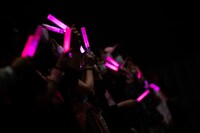 ピンクのペンライトを振るみれりーず。