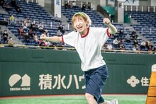 跳び箱を跳んだハナエモンスター。