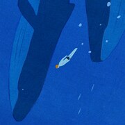 in the blue shirt & 川辺素「Swim」配信ジャケット