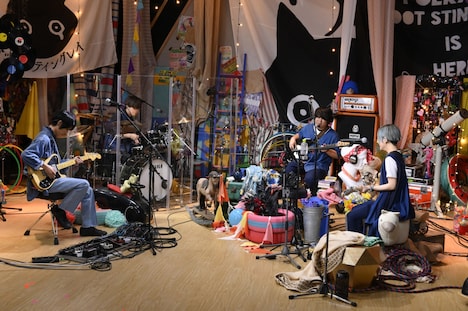 「ポルカドットスティングレイ ポルフェス48 #教祖爆誕 オンライン」の様子。(Photo by AZUSA TAKADA)