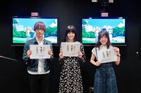 左から大久保蒼、田村芽実、川上ゆき。